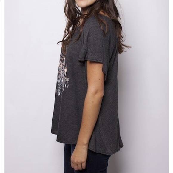 Wildfox Dark Grey Chandelier Graphic Tee - Picture 5 of 11